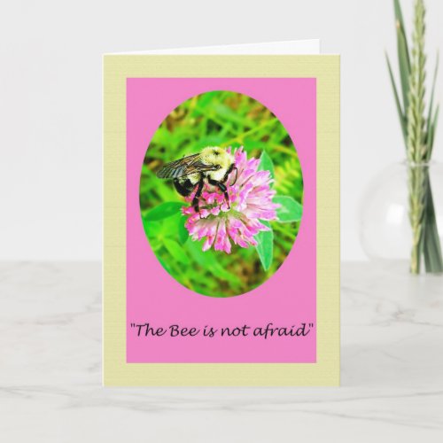 Emily Dickinson Bee Nature Poem Greeting Card