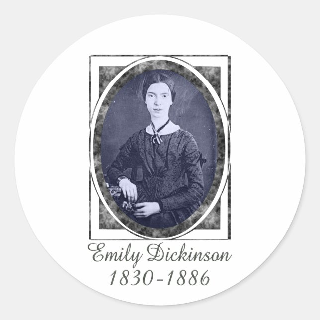 Emily Dickinson Classic Round Sticker (Front)