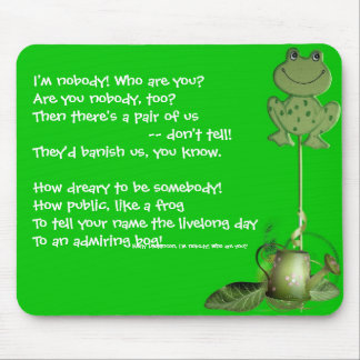 Emily Dickinson, Frog with Pot Mousepad