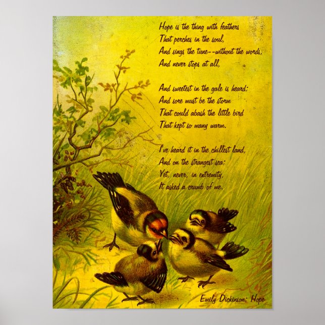 Emily Dickinson "Hope" Canvas Print (Front)