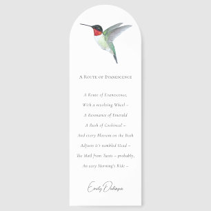 Emily Dickinson Hummingbird Bookmarks