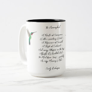 Emily Dickinson Hummingbird Two-Tone Coffee Mug