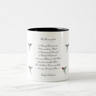 Emily Dickinson Hummingbird Two-Tone Coffee Mug