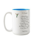 Emily Dickinson Hummingbird  Two-Tone Coffee Mug