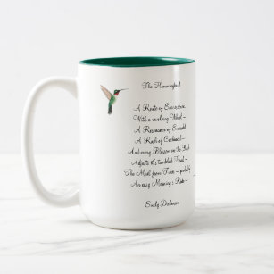 Emily Dickinson Hummingbird  Two-Tone Coffee Mug