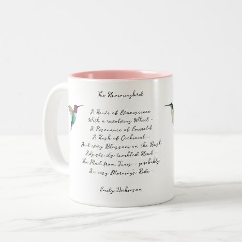 Emily Dickinson Hummingbird Two_Tone Coffee Mug