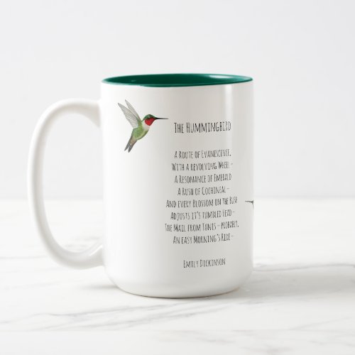 Emily Dickinson Hummingbird  Two_Tone Coffee Mug