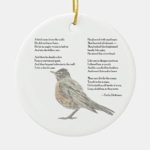 Emily Dickinson "In the Garden" Poem Ceramic Ornament