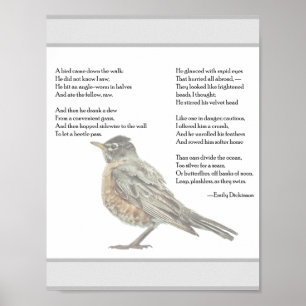 Emily Dickinson "In the Garden" Poem Poster