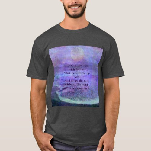 Emily Dickinson inspirational hope soul quote  T_Shirt