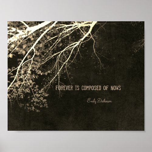Emily Dickinson inspirational quote nature poster