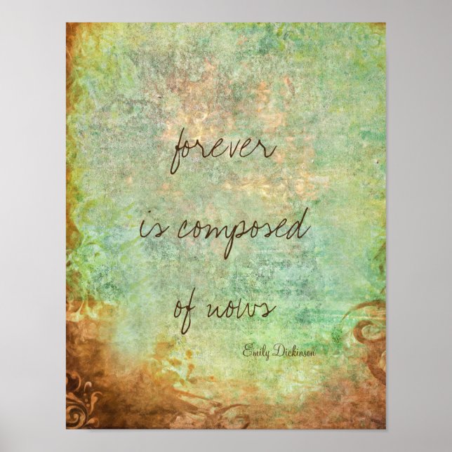 Emily Dickinson inspirational quote poster forever (Front)
