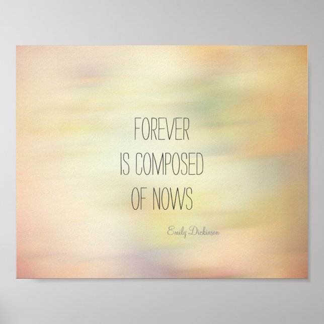 Emily Dickinson inspirational quote poster forever (Front)