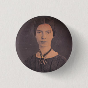 Emily Dickinson portrait Button