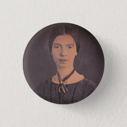 Emily Dickinson portrait Button