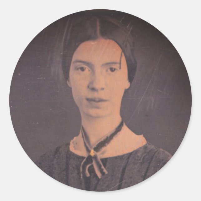 Emily Dickinson portrait Classic Round Sticker (Front)