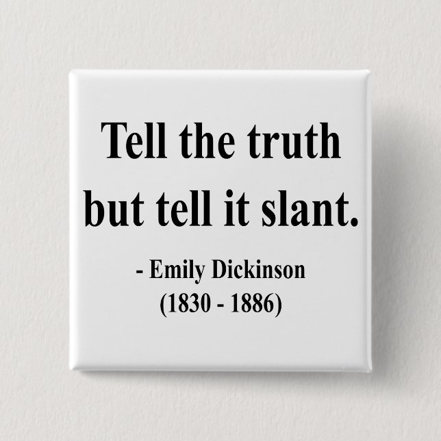 Emily Dickinson Quote 9a Pinback Button (Front)