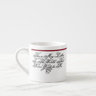 Emily Dickinson Quote - Letter Espresso Cup