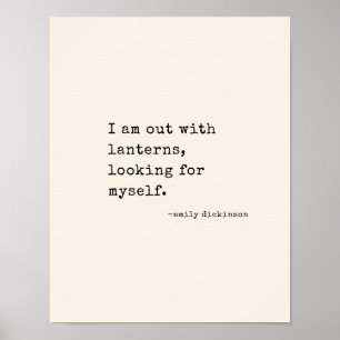 Emily Dickinson Quote Retro Typewriter Minimalist Poster