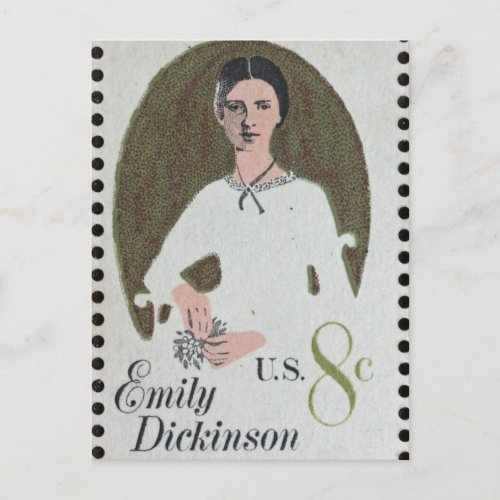 Emily Dickinson stamp Postcard