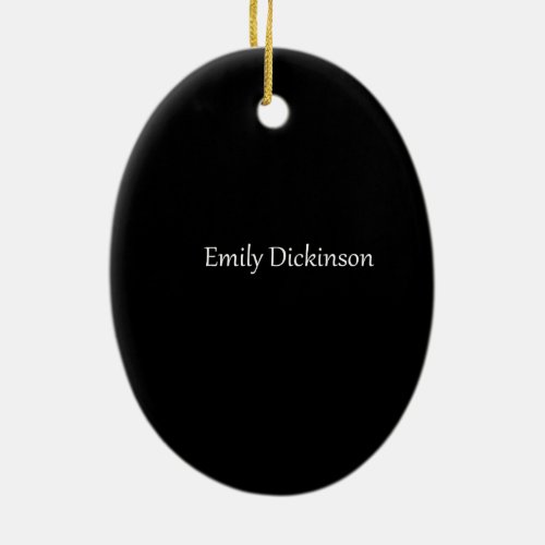 Emily Dickinsons Hope is a Thing With Feathers Ceramic Ornament
