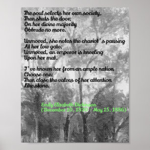 Emily Dickinson's Poem (The Soul..) Poster