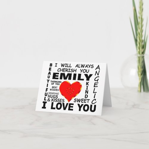 Emily I Love You Card