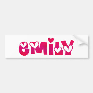 Emily in Hearts Bumper Sticker