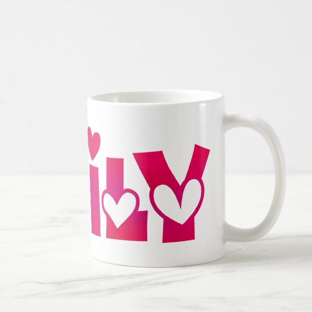 Emily in Hearts Coffee Mug (Right)