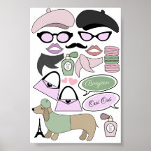 Emily in Paris theme Birthday photobooth props