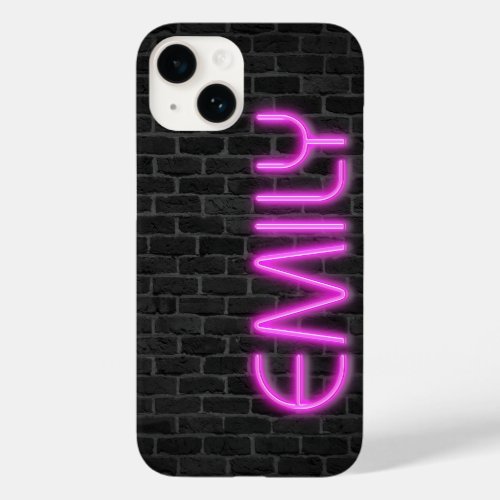 EMILY In PINK Neon Lights Case_Mate iPhone 14 Case