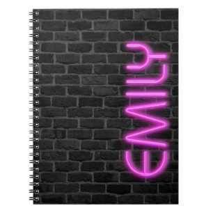 EMILY In PINK Neon Lights Notebook