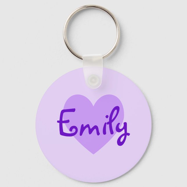 Emily in Purple Keychain (Front)