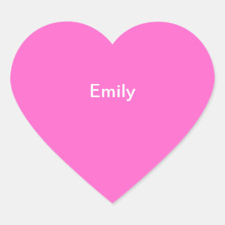 Emily Kids Name Sticker Personalized Pink White