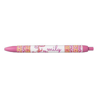 Emily name beginning with E girls coral orange Pen