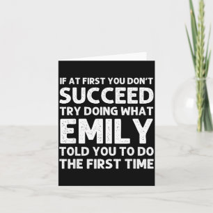Emily Name D Birthday Funny Christmas Joke  Card