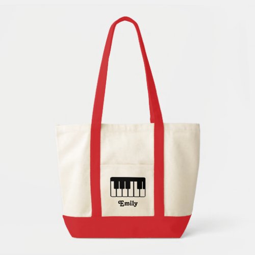 Emily Name Piano Music Tote Bag