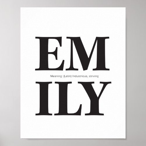 Emily Name Poster