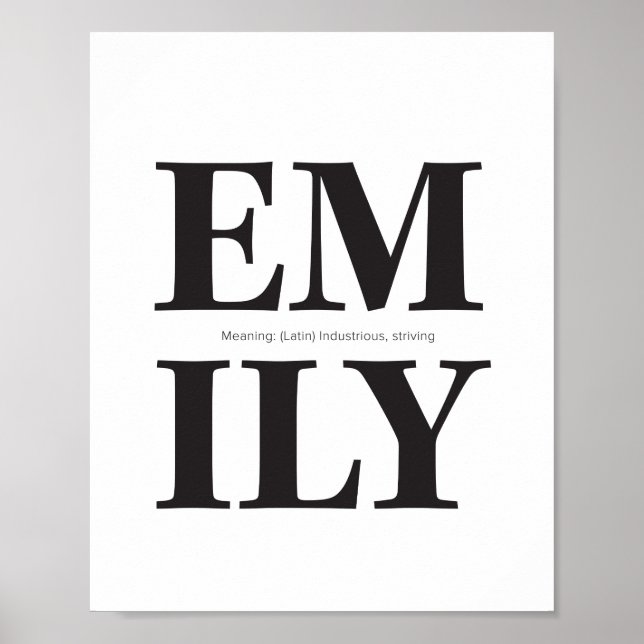 Emily Name Poster (Front)