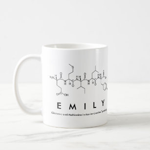 Emily peptide name mug