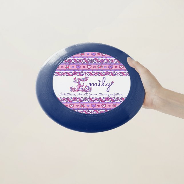 Emily personalized E name meaning frisbee (In Hand)