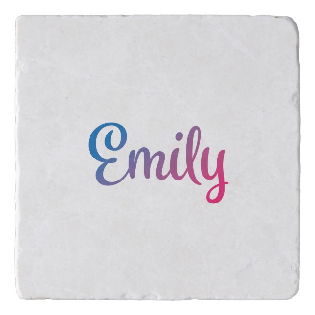 Emily Stylish Cursive Trivet (Front)