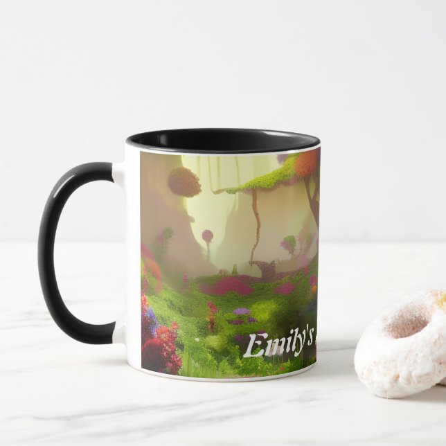 Emily's Morning Tea Personalized Customizable Mug (With Donut)