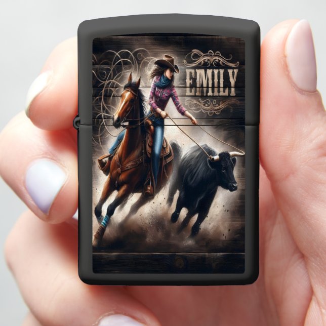 Emily's Rodeo Ride Zippo Lighter (In Hand)