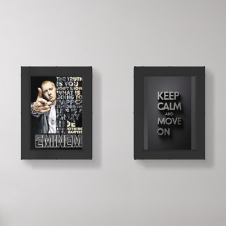 Eminem Hip Hop Legend Framed Collage Wall Art (Foc Sets