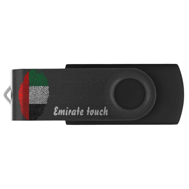 Emirate touch fingerprint flag USB flash drive (Back)