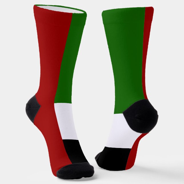 Emirates flag socks (Angled)