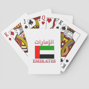 Emirates UAE Flag الإمارات Arabic & English Cool Poker Cards