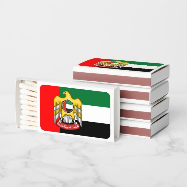 Emirati Flag & Emblem, United Arab Emirates Flag Matchboxes (Stacked)