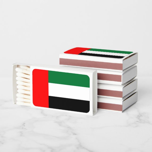 Emirati Flag, Flag of United Arab Emirates Matchboxes (Stacked)